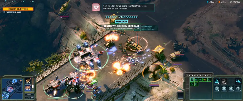 Aviones y vehículos de New Horizon atacan un puesto avanzado de la Lista Negra en la campaña de Crossfire: Legion para PC