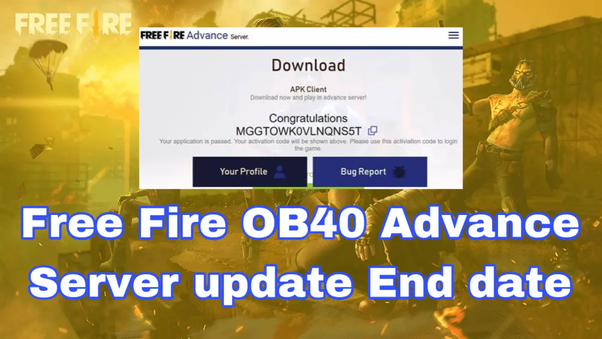 Registro del servidor Free Fire OB40 Advance, enlace Apk, código de activación y más