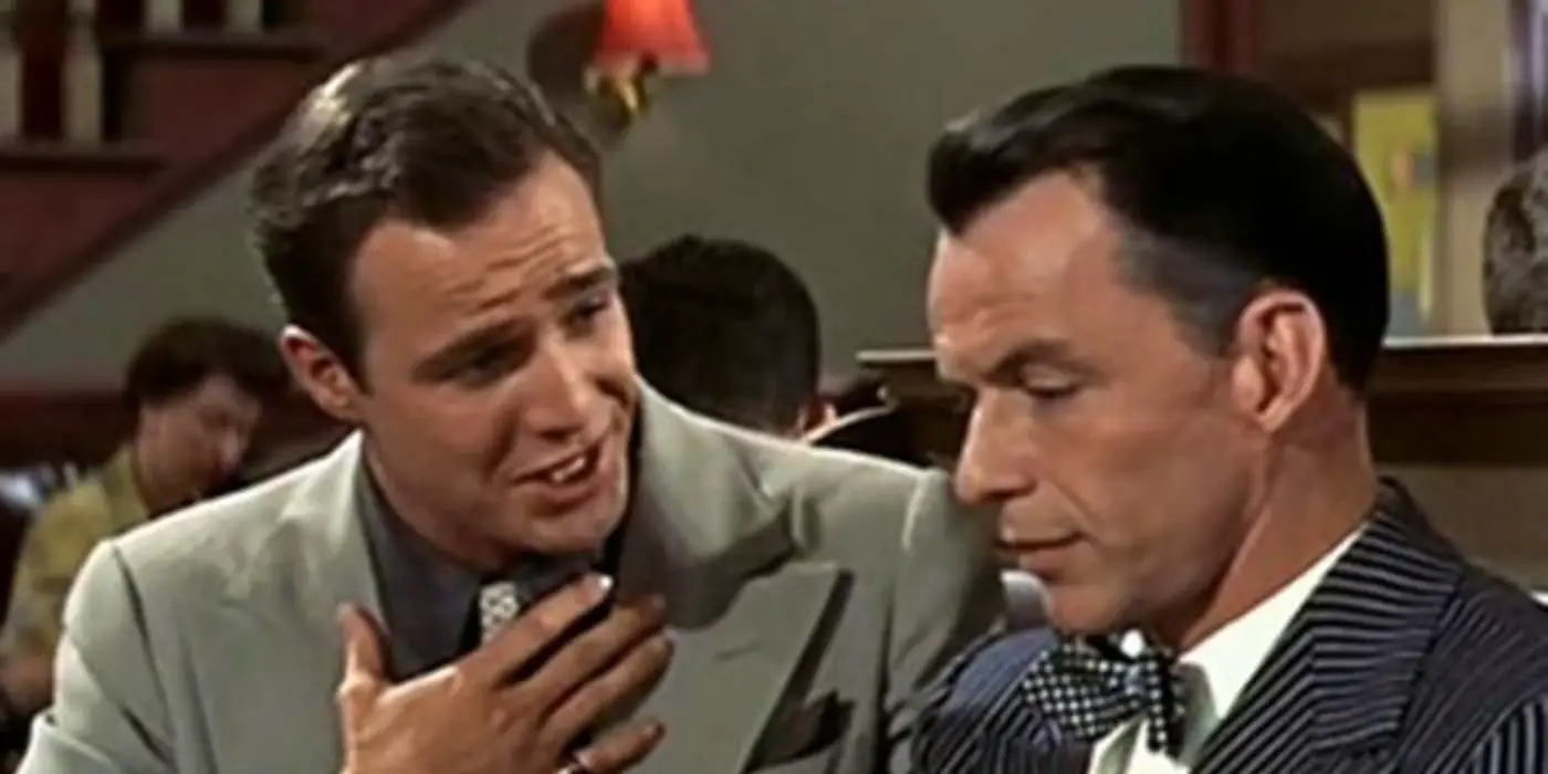 Marlon Brando y Frank Sinatra en 'Guys and Dolls'