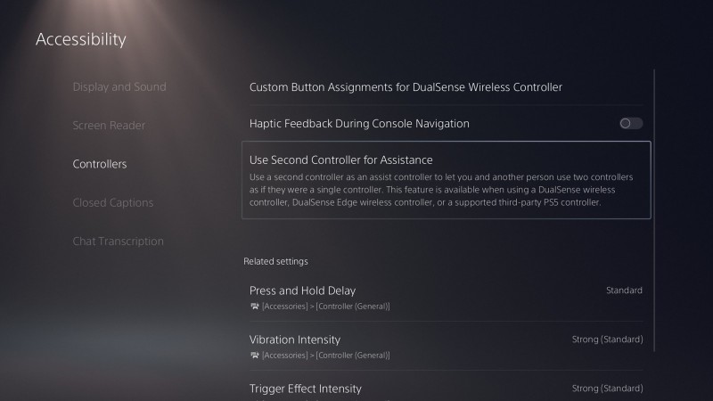 Actualización de software del sistema PlayStation 5 Beta Dolby Atmos Accesibilidad