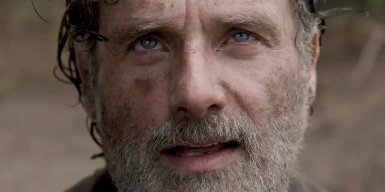 Andrew Lincoln como Rick Grimes en los momentos finales del final de la serie 'The Walking Dead'.