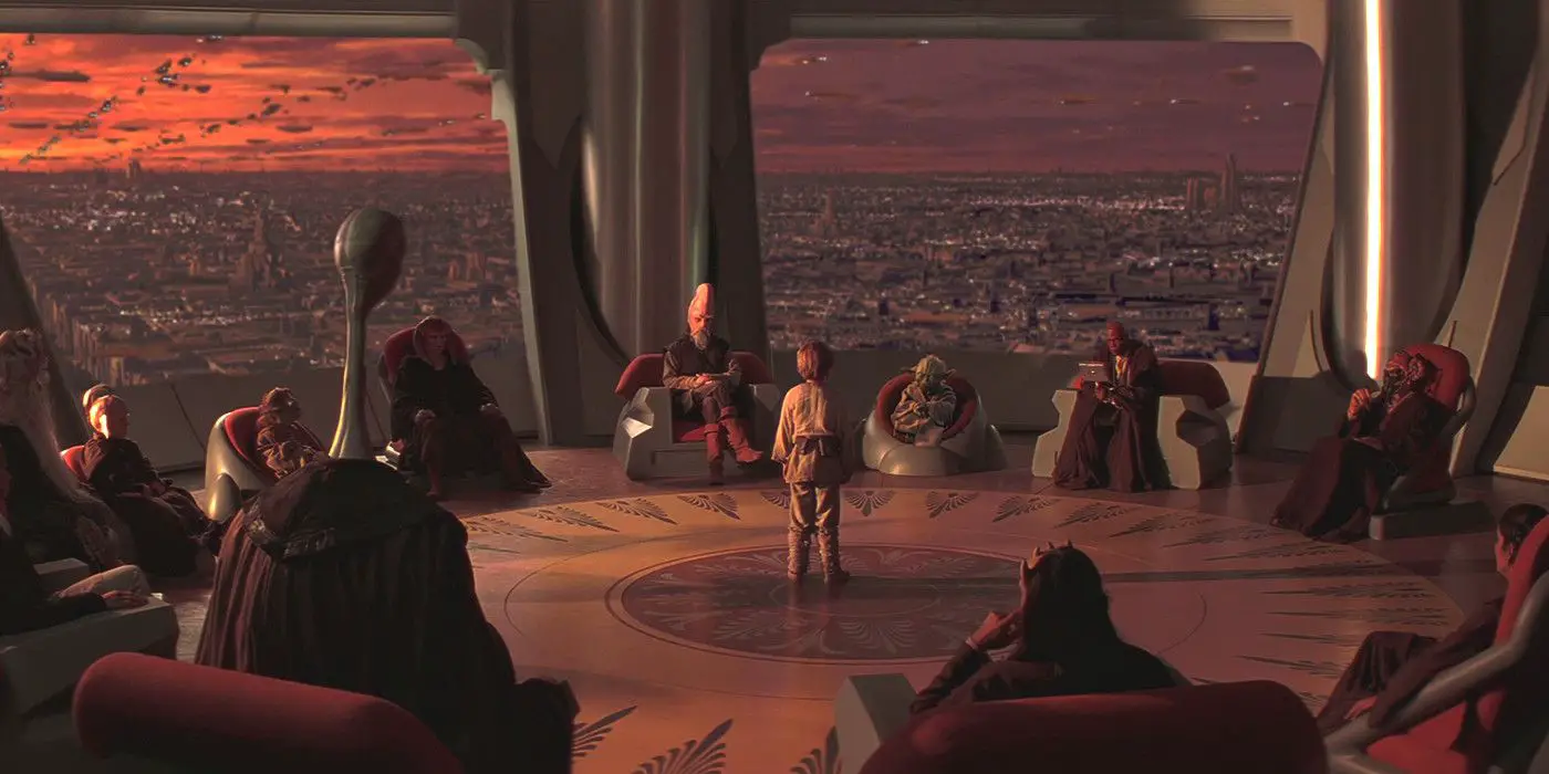 El Consejo Jedi examina a Anakin Star Wars La amenaza fantasma