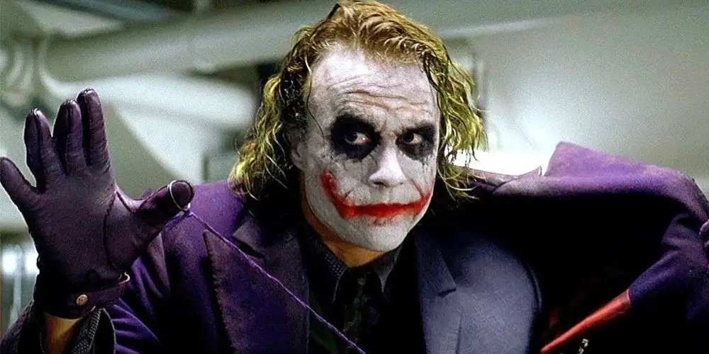 Heath Ledger como el Joker en El caballero oscuro