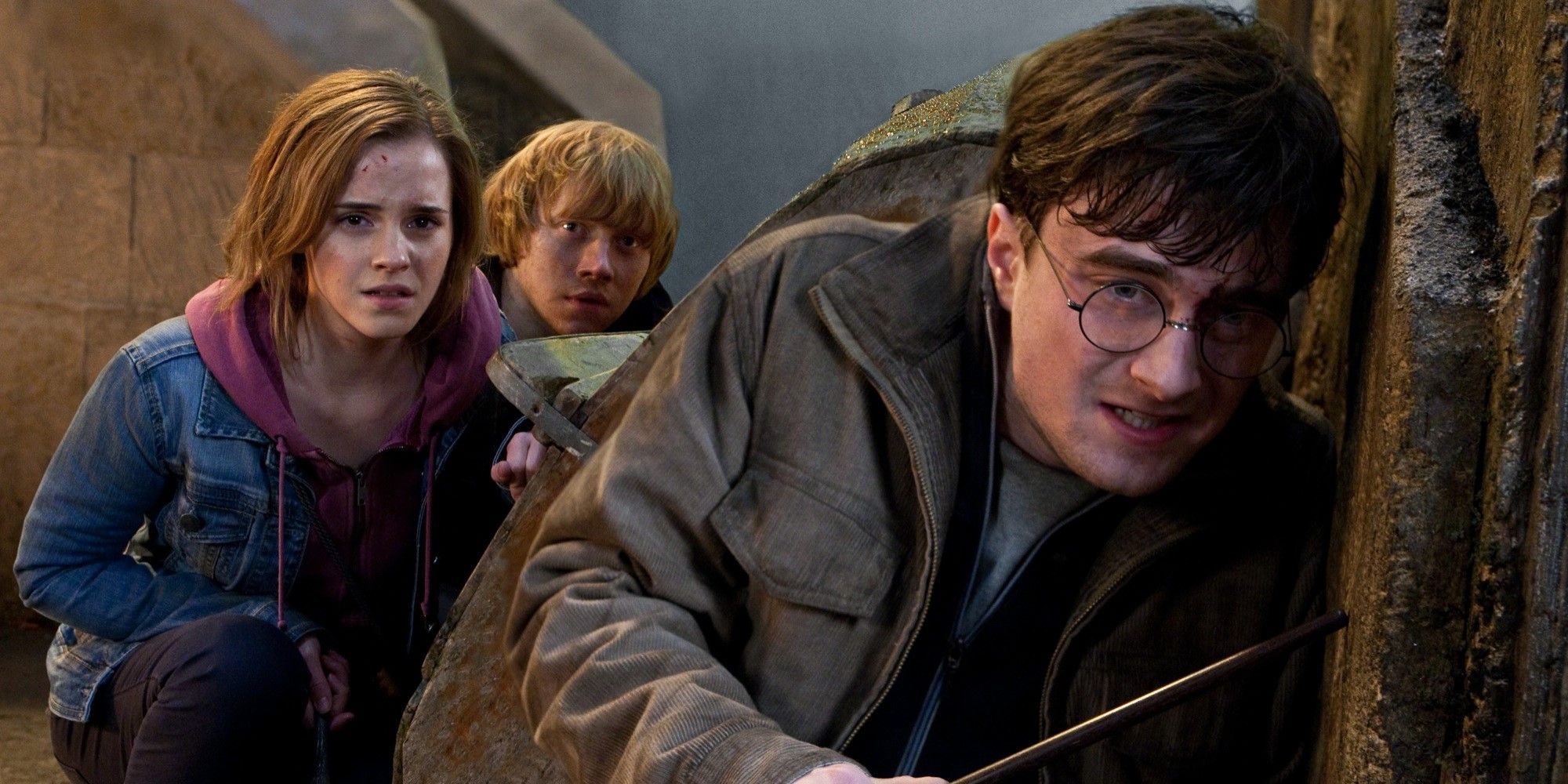 Hermoine, Ron y Harry en 'Harry Potter y las Reliquias de la Muerte Parte 2