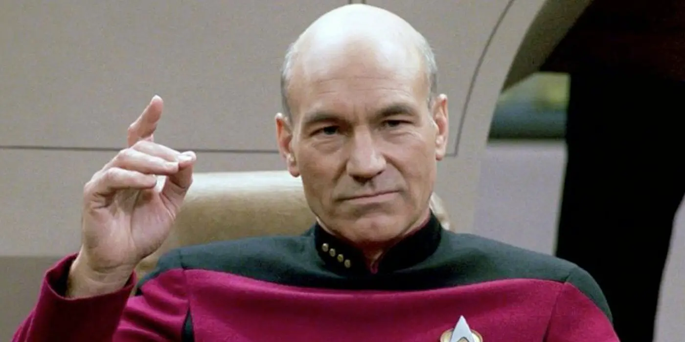 Patrick Stewart como Jean-Luc Picard en Star Trek: La próxima generación
