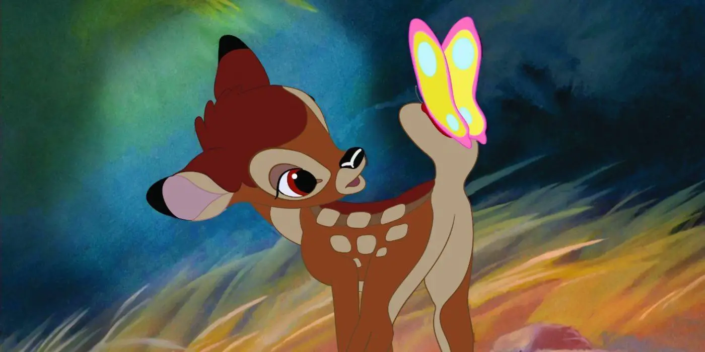 Bambi con una mariposa