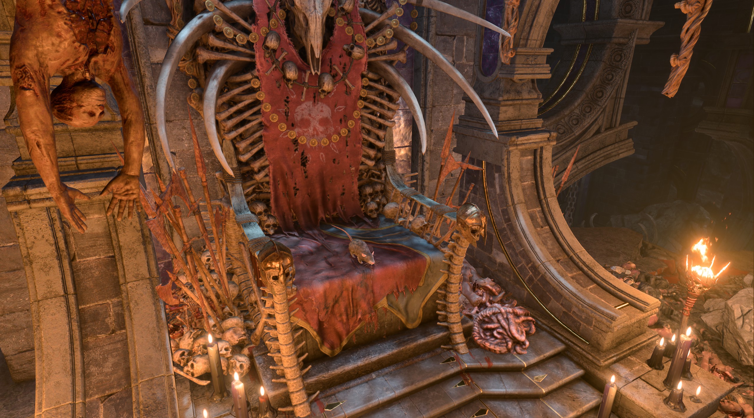 bg3 rata en un trono