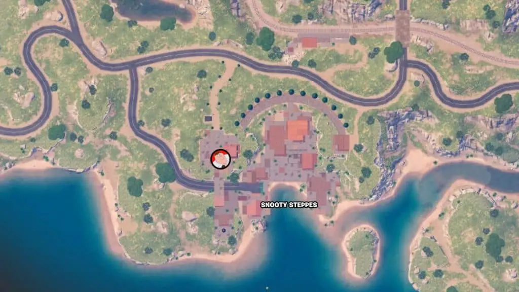 Una captura de pantalla que muestra la ubicación de Peter Griffin en la isla.