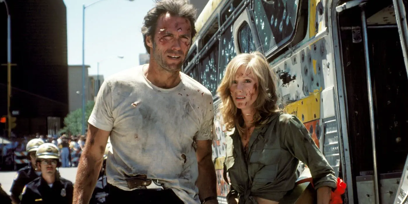 Clint Eastwood y Sondra Locke en El guantelete