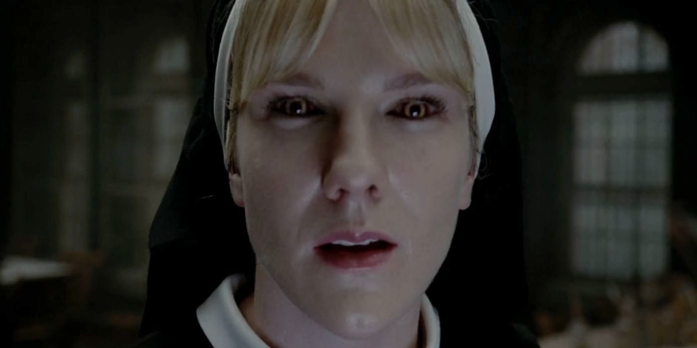 Lily Rabe es poseída en American Horror Story: Asylum.
