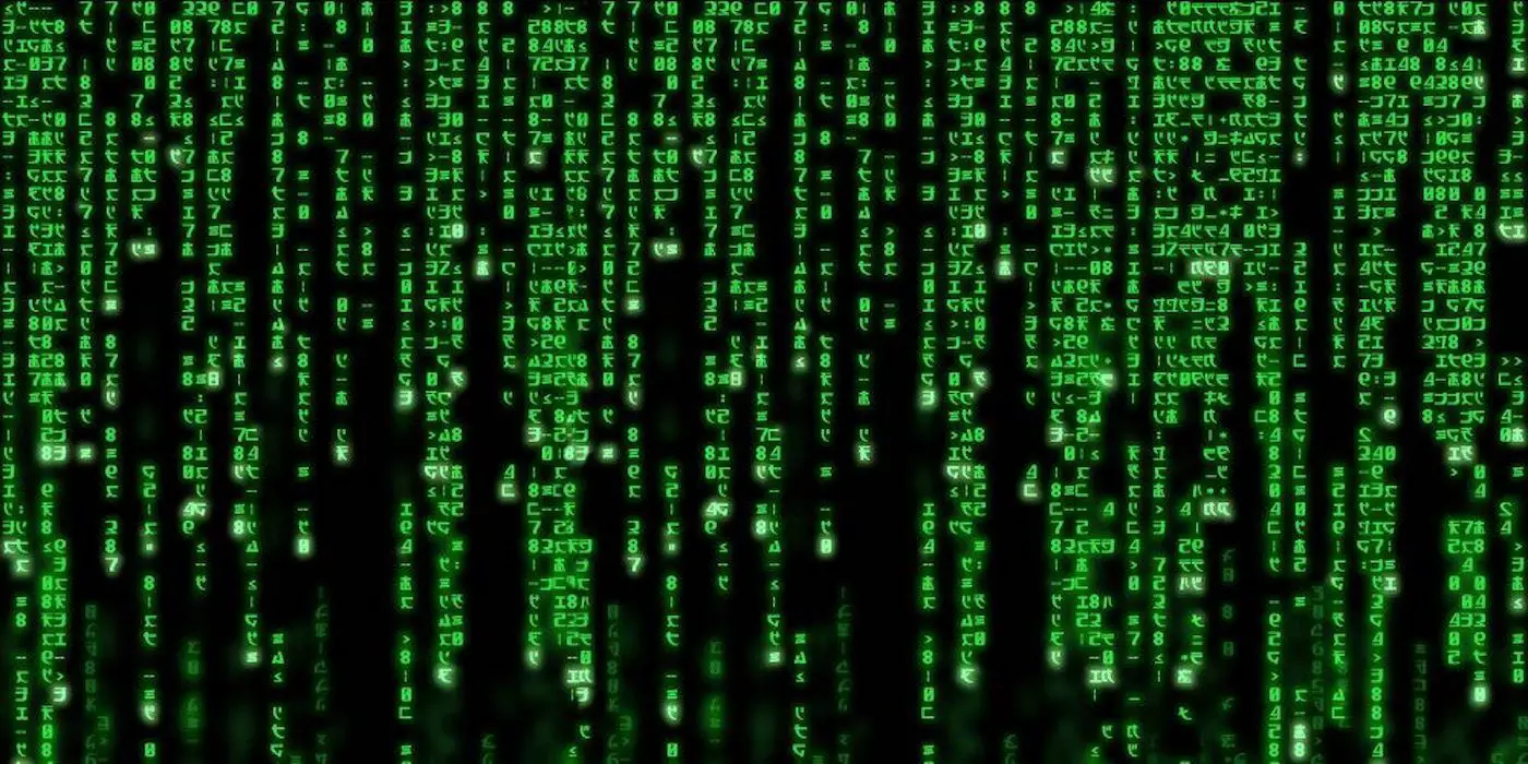 El efecto lluvia digital en los créditos iniciales de The Matrix