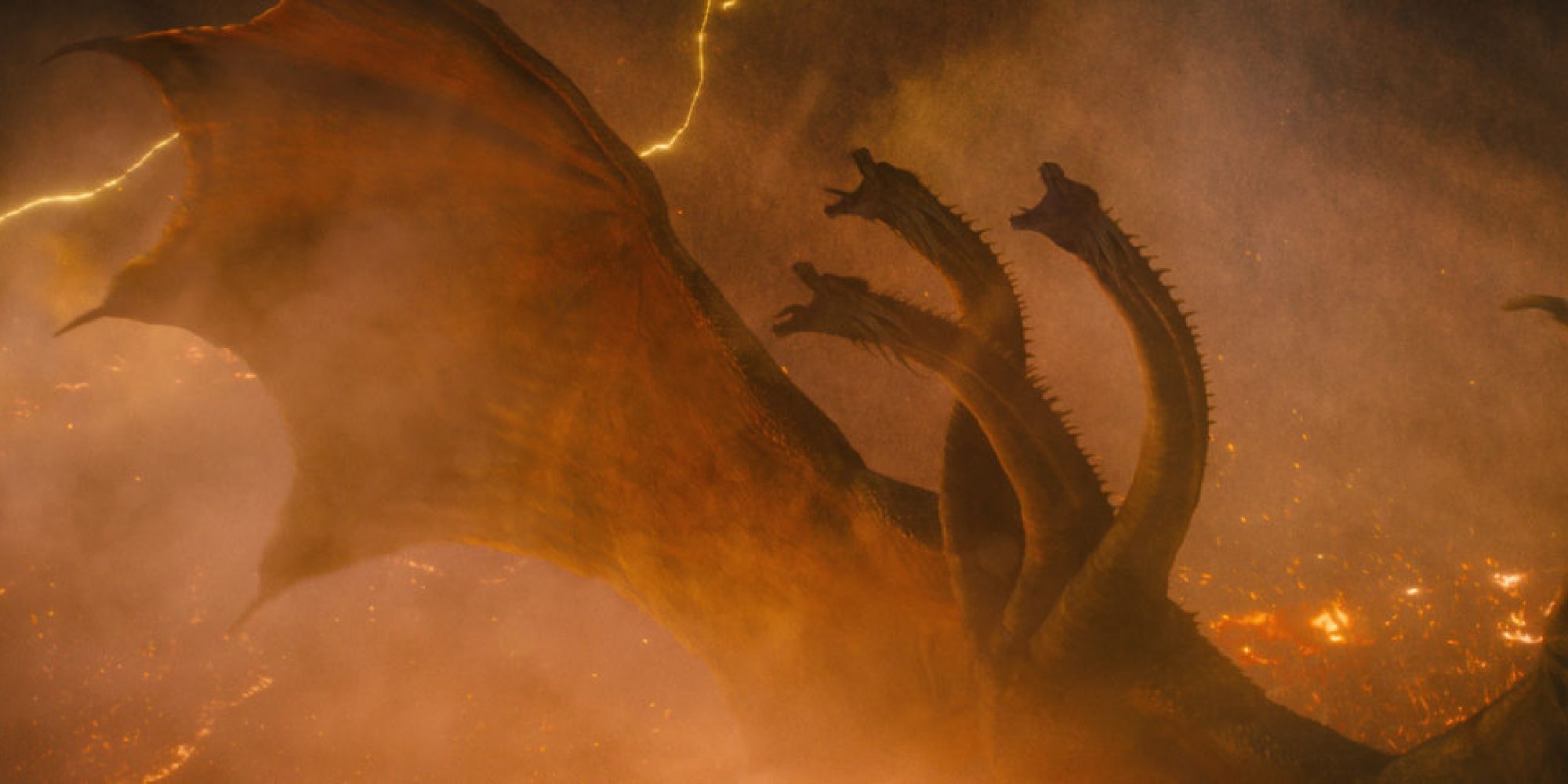 El rey Ghidorah hace estragos en Godzilla: Rey de los Monstruos