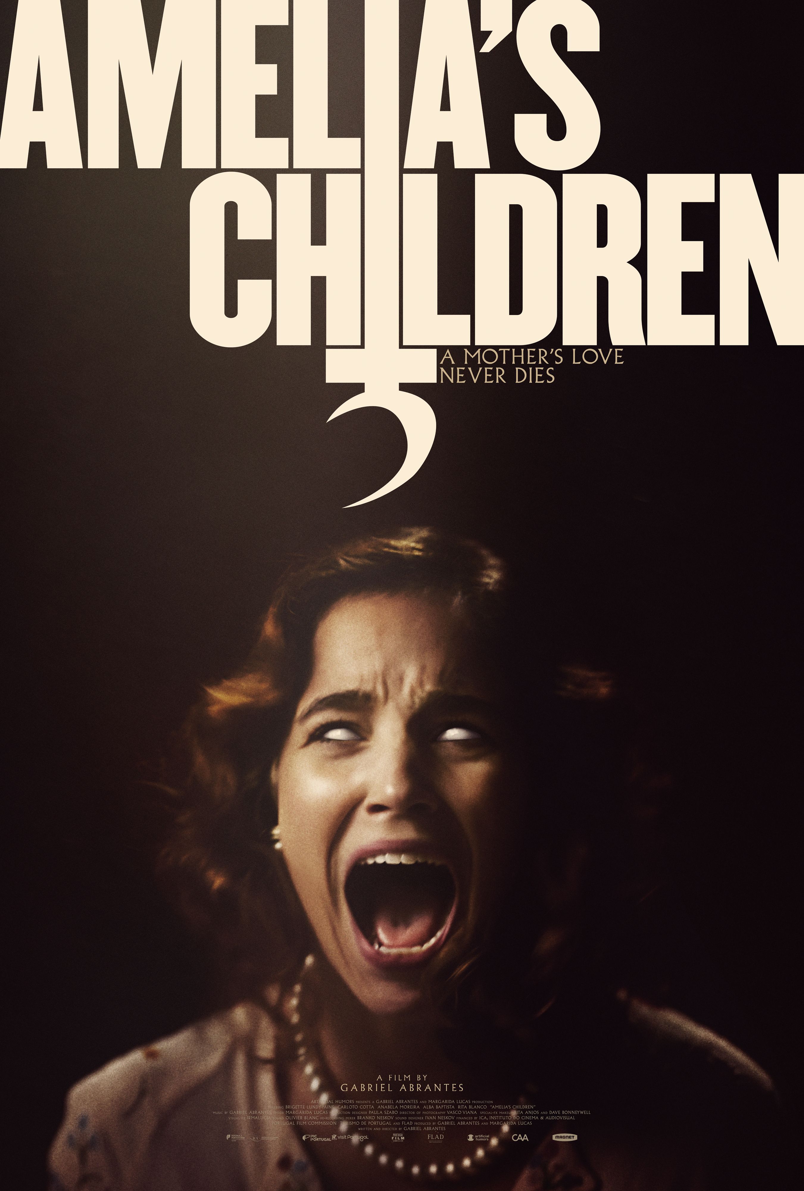 Un cartel de Los hijos de Amelia con una mujer gritando. 