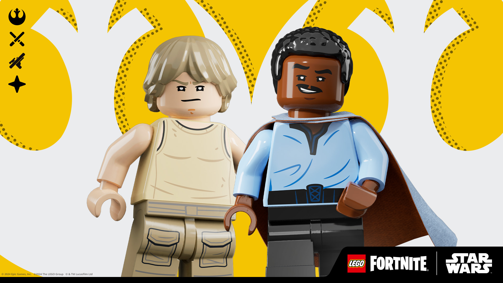 Fortnite Dagobah Luke Lando Calrissian Estilos LEGO