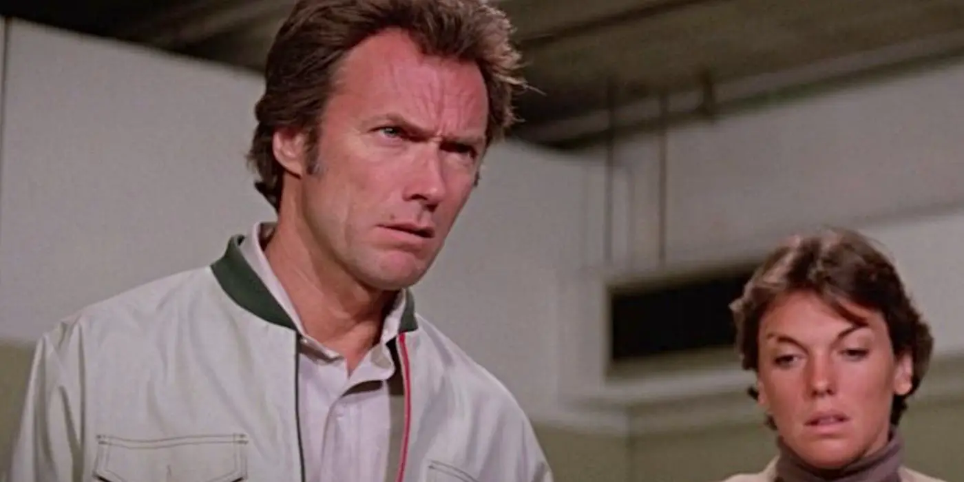 Clint Eastwood y Tyne Daly como Harry Callahan y Kate Moore en The Enforcer