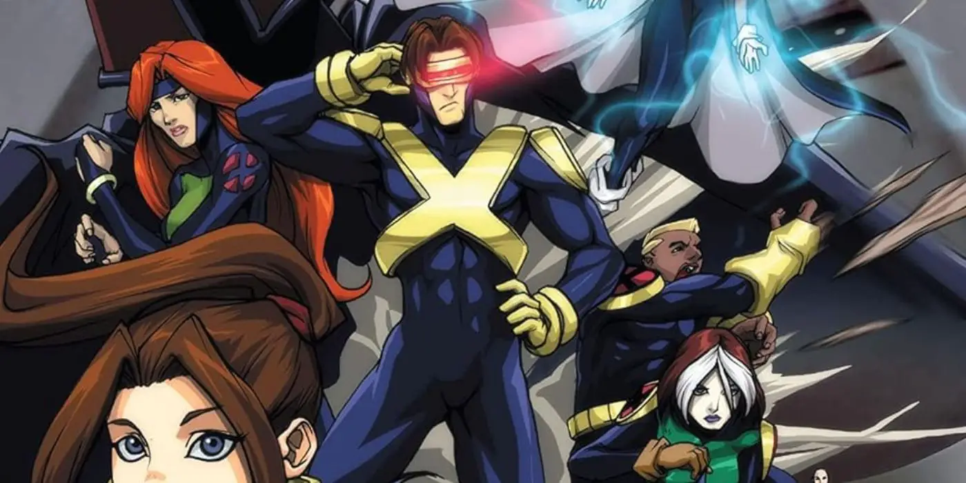 Póster de X-Men: Evolution con Jean Grey, Cyclops y Rogue