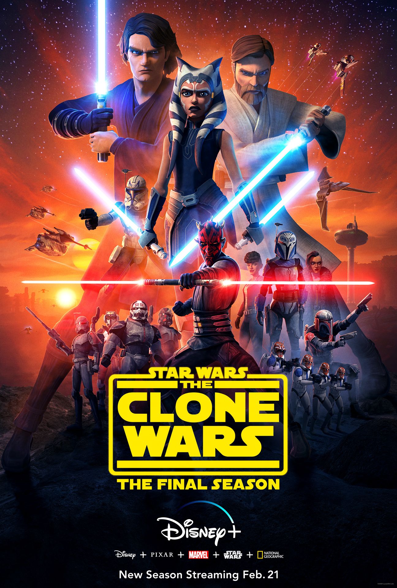 Póster de la serie de televisión Star Wars: La guerra de los clones