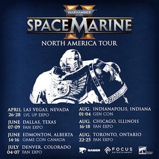 Warhammer 40,000: calendario de la gira de Space Marine 2 por Norteamérica