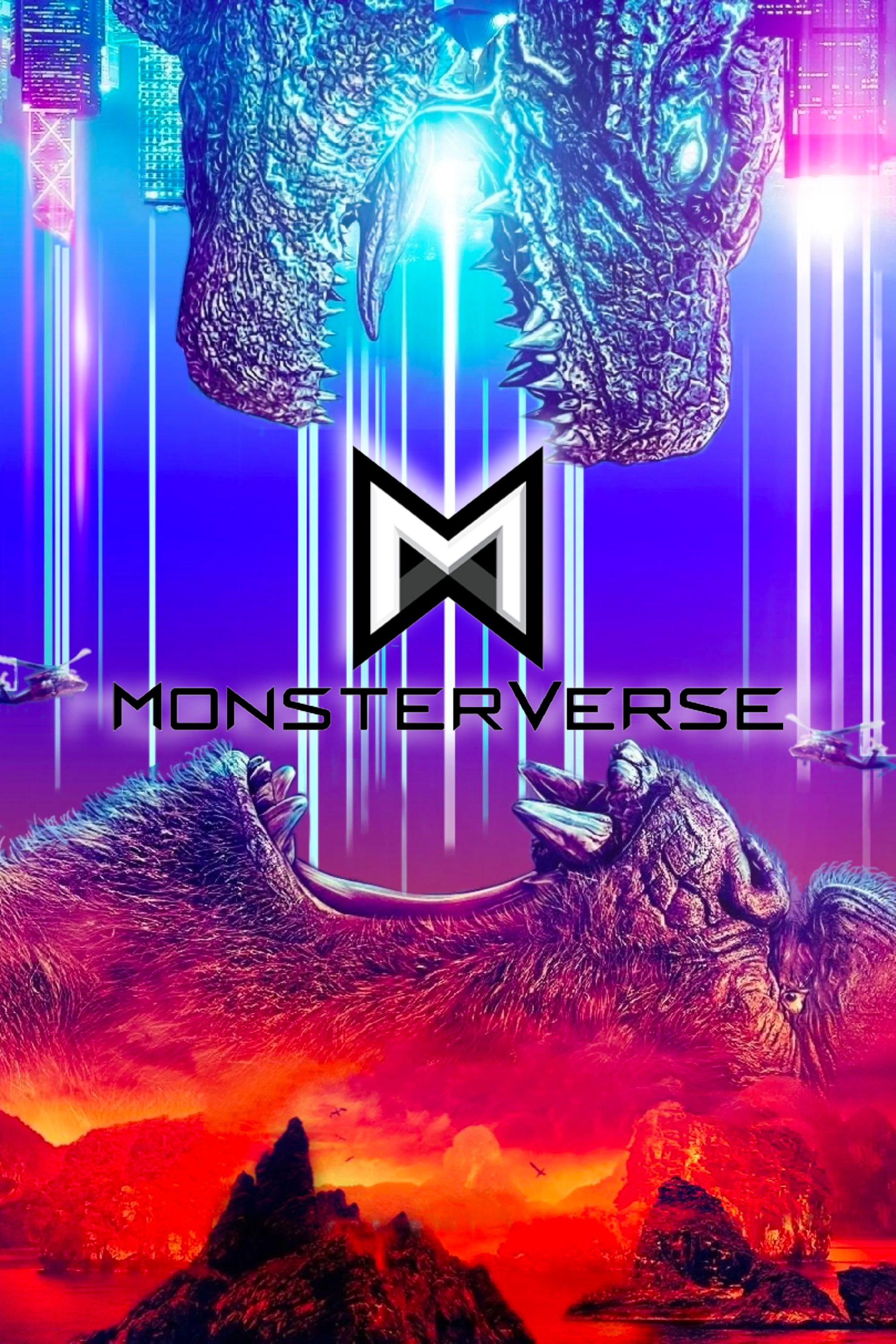 Póster de la franquicia Godzilla y Kong en Monsterverse
