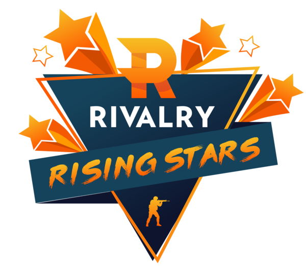 Logotipo de rivalidad en estrellas ascendentes