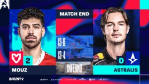 MOUZ versus marcador de Astralis