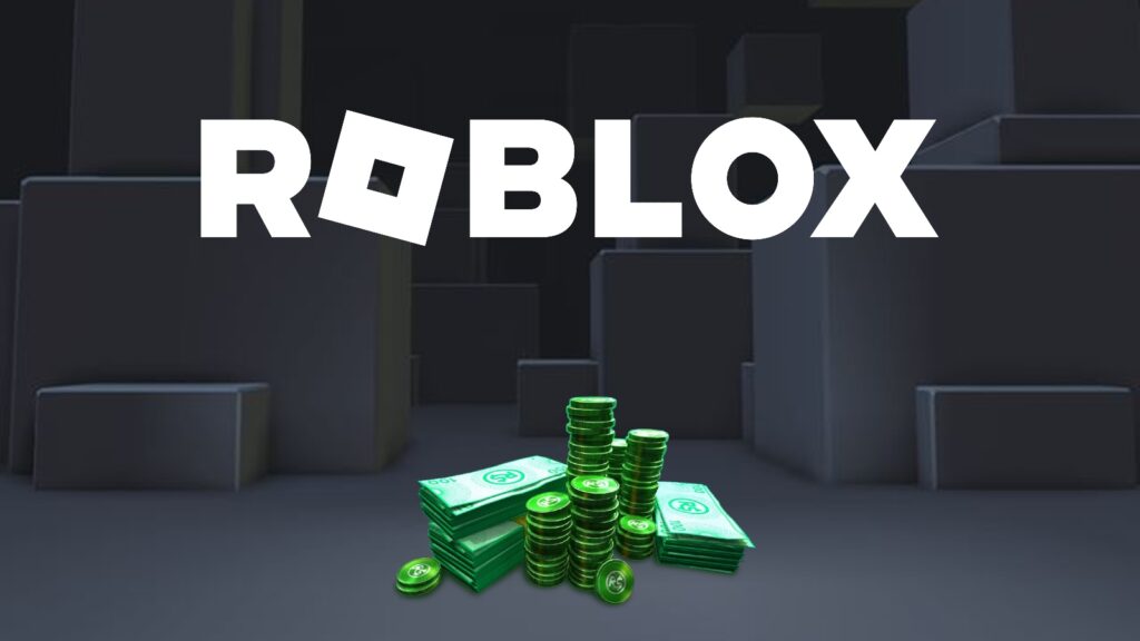 Imagen de Roblox con Robux apilados