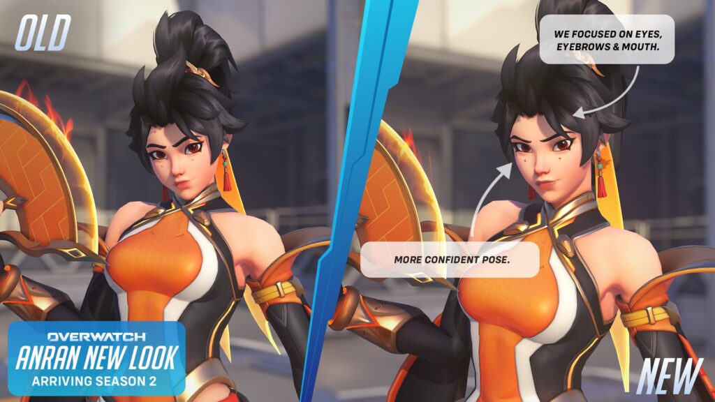 La nueva apariencia de Anran en Overwatch es más o menos la misma.